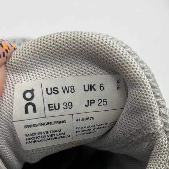 On Running Athletic Shoes in Gray and White - Picture 7 of 11